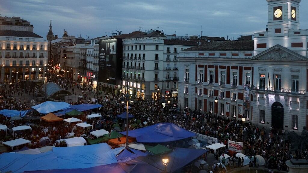 El desalojo de una jubilada desató un acampe en Madrid