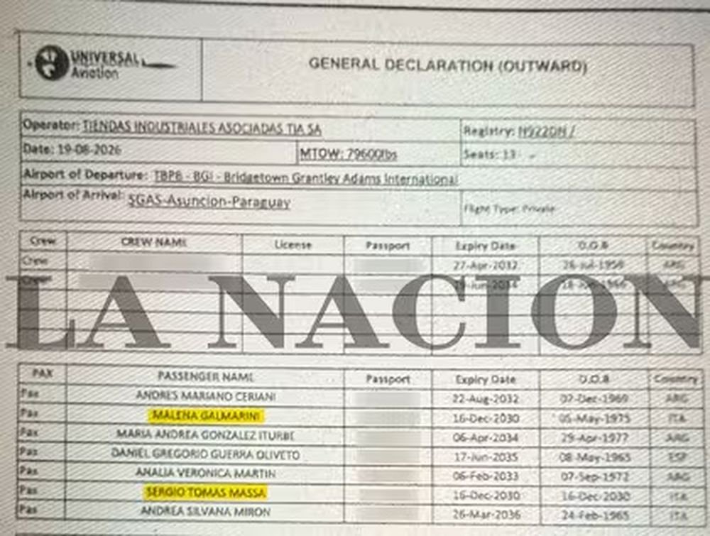 Galmarini defendió el viaje a Barbados con Massa