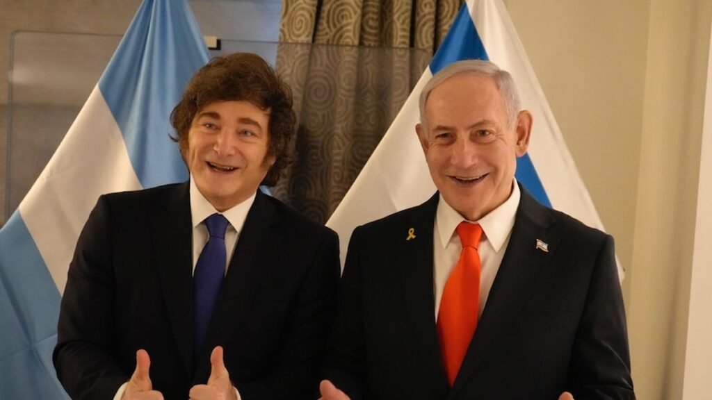 Netanyahu agradeció a Milei por su apoyo a Israel
